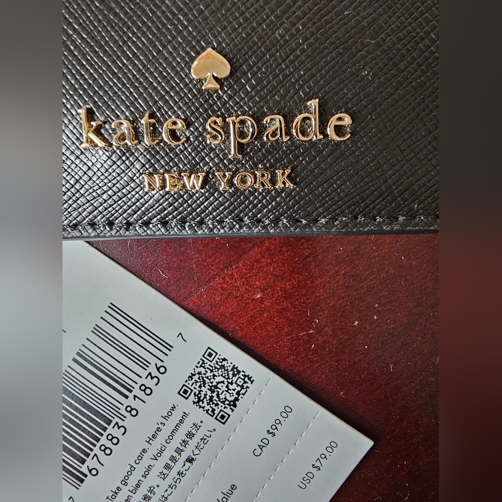 Kate Spade Black Saffiano Leather Small Wallet NWT - Picture 4 of 6